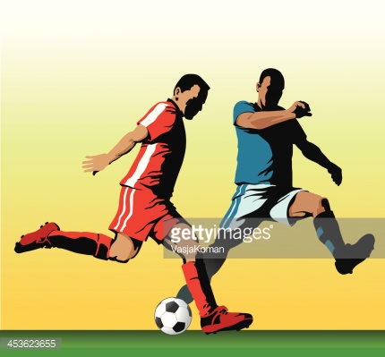 Soccer Players : Vector Art
